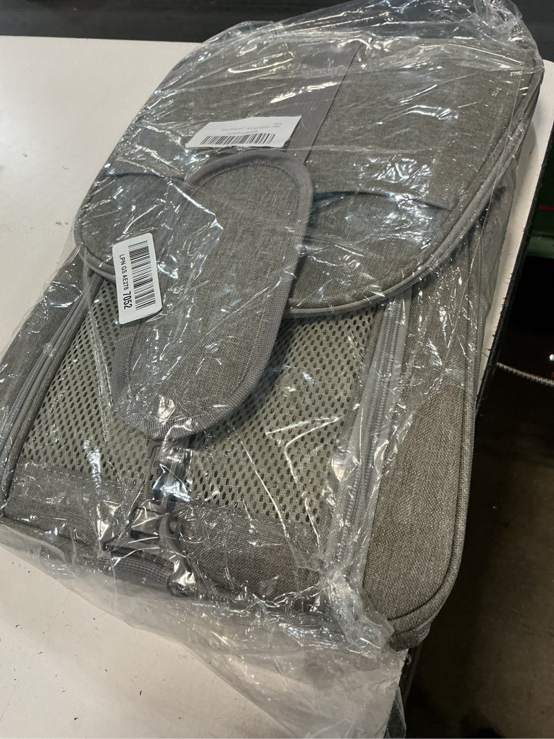 Condition photo showing Good Condition for cat carrier soft for pets up to 15 lbs, cat travel bag soft-sided with padded shoulder strap, pet dog carriers for small dogs travel puppy carry airline approved, grey 17"l x 11"w x 11"h grey