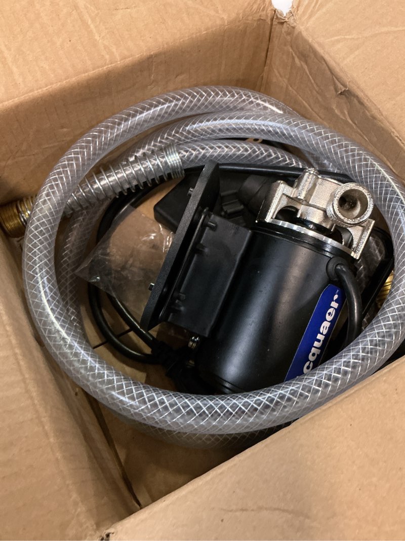Condition photo showing Good Condition for acquaer portable electric utility water transfer pump 1/10 hp with suction hose kit, low suction water removal for water beds, pools, rain barrel, aquariums, rv 115v ac