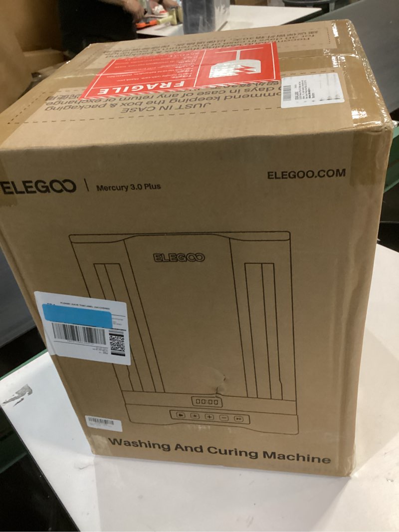 Condition photo showing New/Like New for ELEGOO Mercury Plus V3.0 Wash and Cure Station, 7.5 L Large Capacity, Compatible with Mars Saturn Photon Halot MSLA LCD DLP 3D Printers, Washing Size of 9.05"×5.31”×10.24“ Mercury Plus V3.0-XL