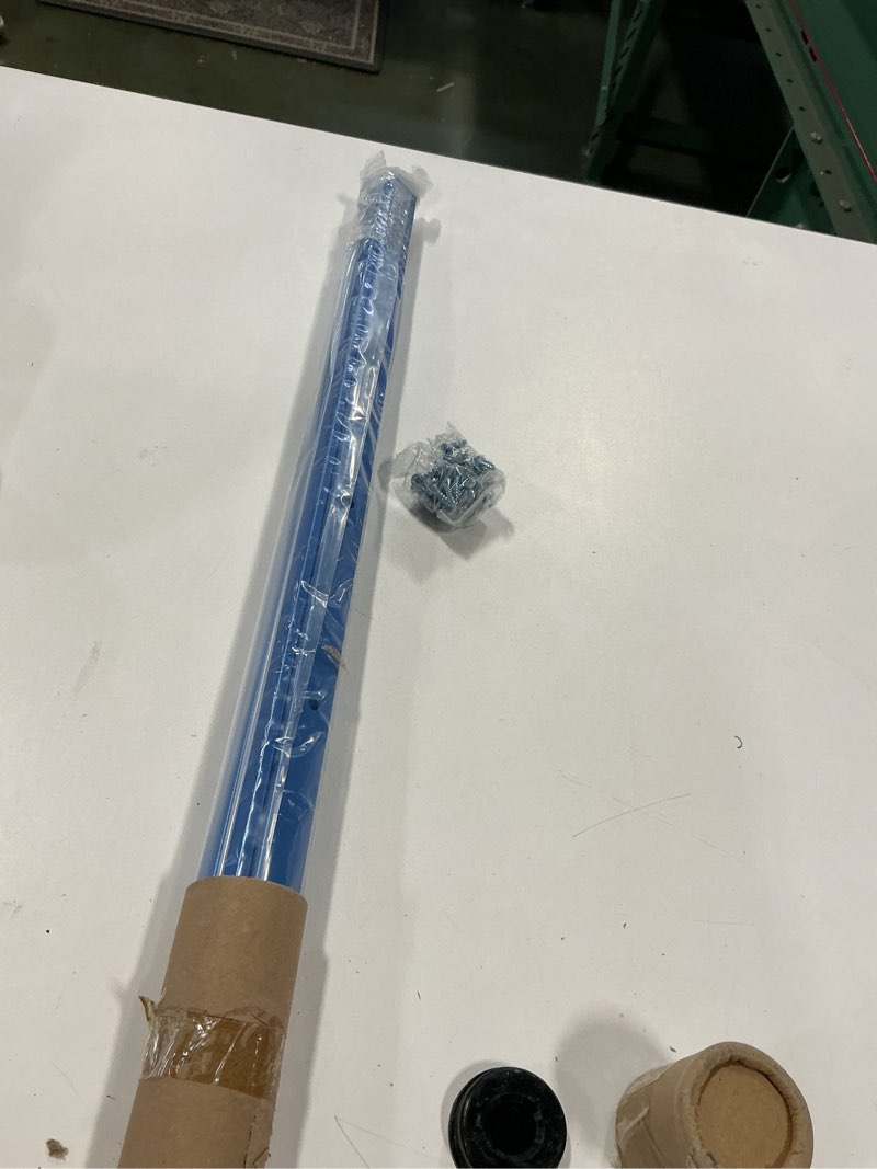 Condition photo showing New/Like New for 4 Pack 48" T-Track for Woodworking with Screws, Aluminum Alloy Woodworking Tools Double Cut Profile Universal T-Tracks with Predrilled Mounting Holes, Anodized Blue 48" 4