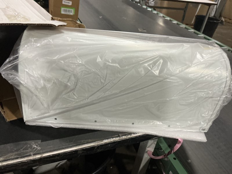 Condition photo showing As Is for White Mailboxes for Outside Post Mount, Galvanized Steel Metal Mailbox, Standard Size, 20 x 8.7 x 6.7 Inches