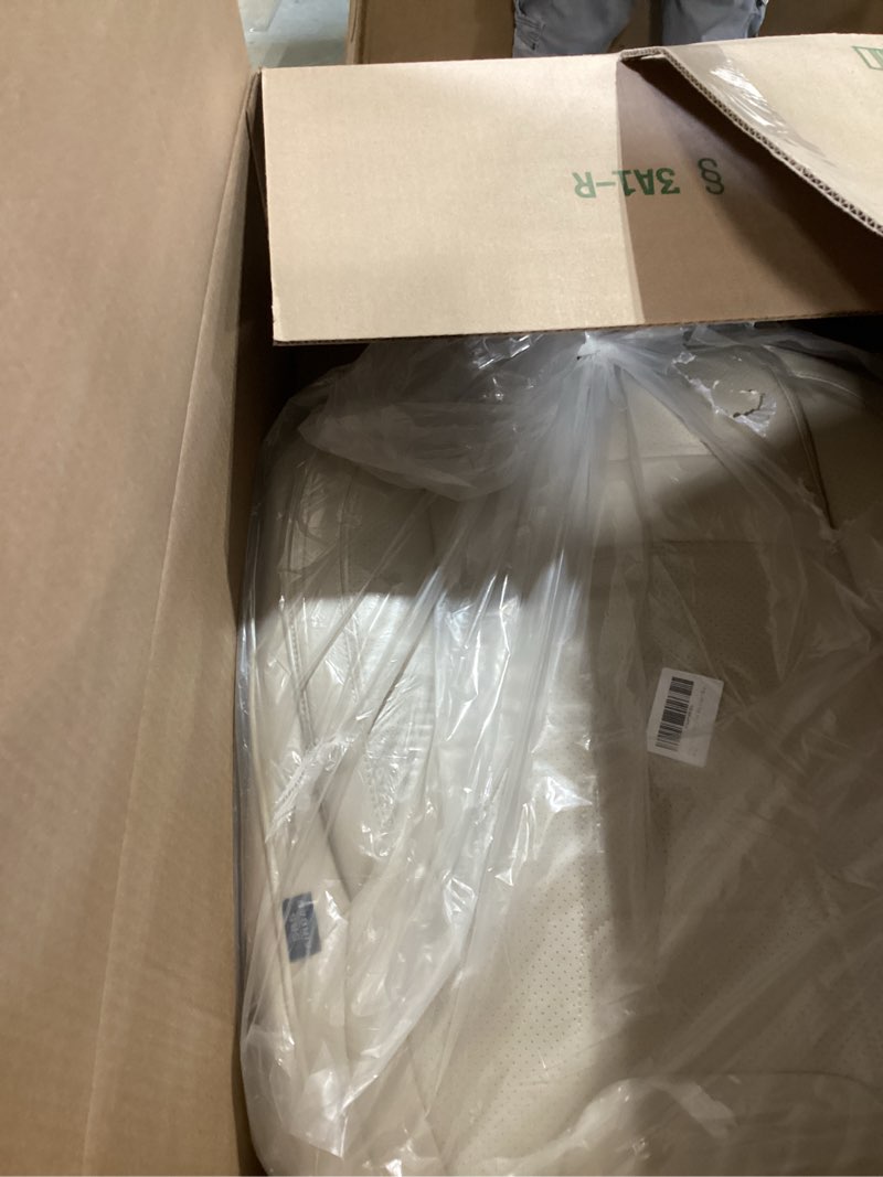 Condition photo showing Good Condition for breathable linen car seat cover protector for front seats – durable, non-slip, airbag compatible, universal fit for sedans, suvs, pickups (2pcs, beige) front pairs beige+brown piping