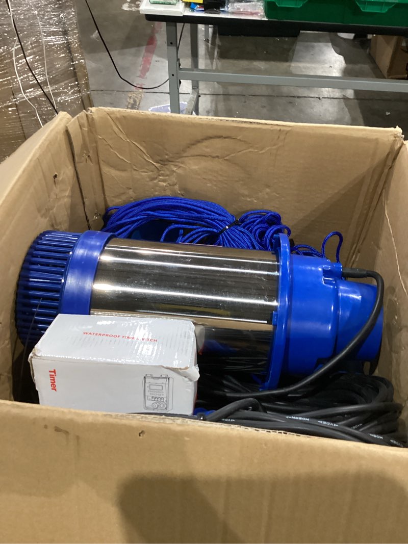 Condition photo showing Good Condition for 1hp stainless steel floating pond fountain aerator | 110v 750w 15000gph ,100ft cord,7-day programmable timer,for small large outdoor pond,lake,fishpond