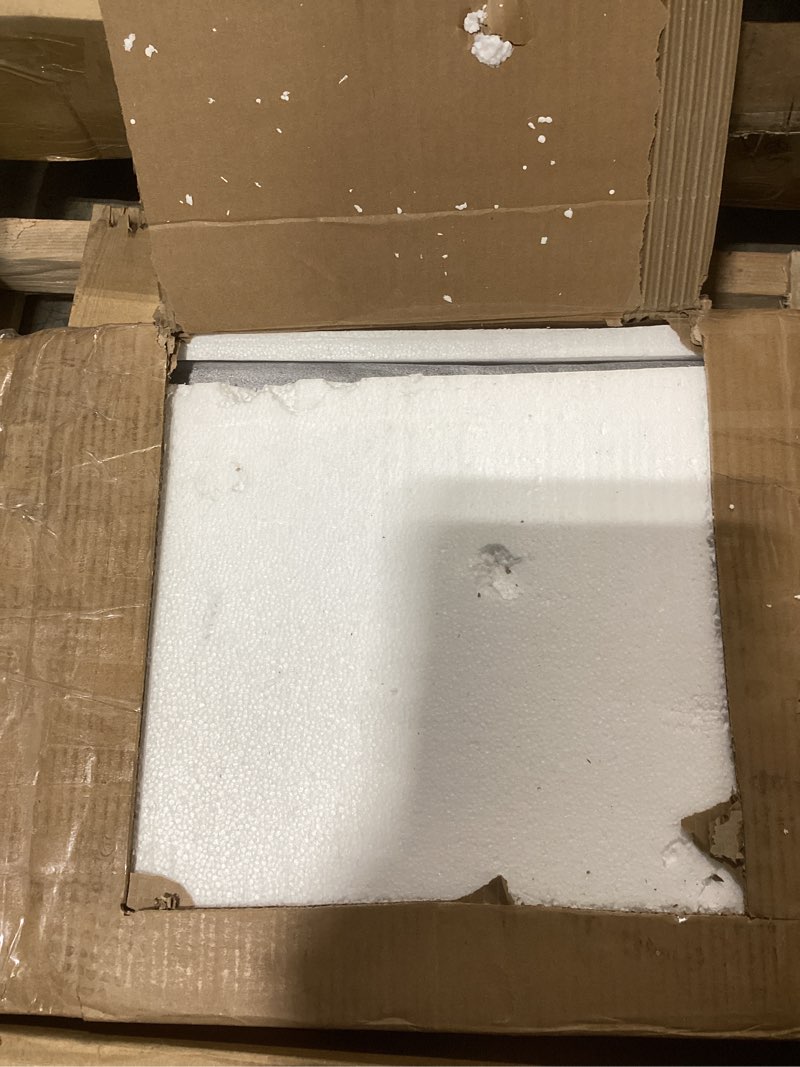 Condition photo showing As Is for LITTLE TREE 59-Inch Buffet Cabinet Sideboard with Storage, Modern Sideboard Buffet Table with Doors for Living Room, Dining Room (Black)