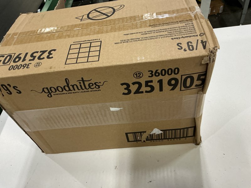 Condition photo showing New/Like New for goodnites disposable bed pads/bed mats for bedwetting, 2.4 x 2.8 ft, 36 ct (4 packs of 9)