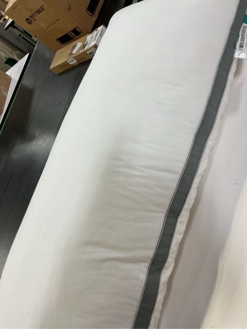Condition photo showing As Is for oubonun premium adjustable loft quilted body pillows - firm and fluffy - quality plush - down alternative - head support pillow - 21"x54" white-gray side