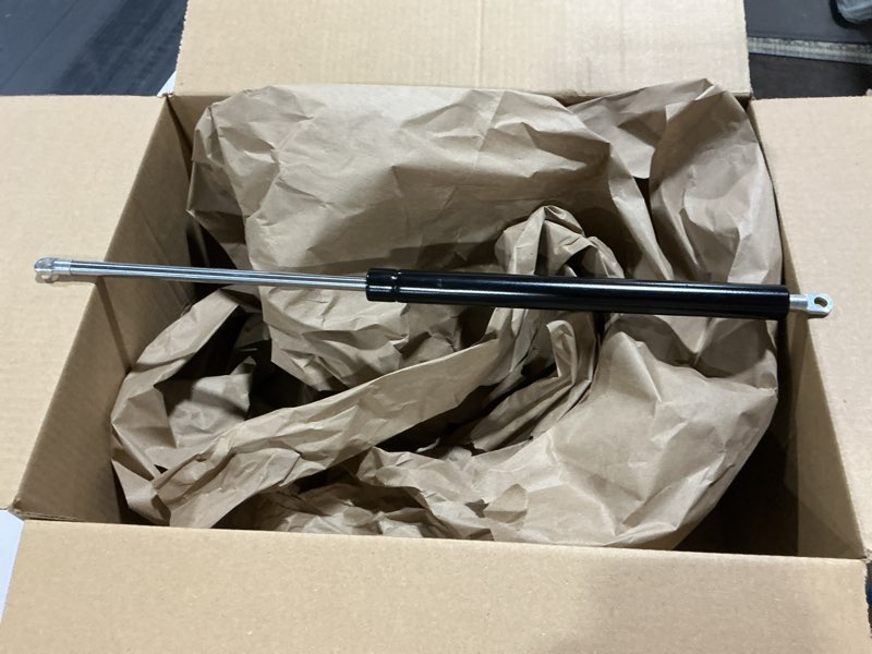 Condition photo showing As Is for 8 Inch 60N/13lb/6Kg Gas Springs, 8" Gas Struts Hydraulic Lift Support Toolbox Storage Box Window, 1 Pcs, Silver Tone 8inch 60N