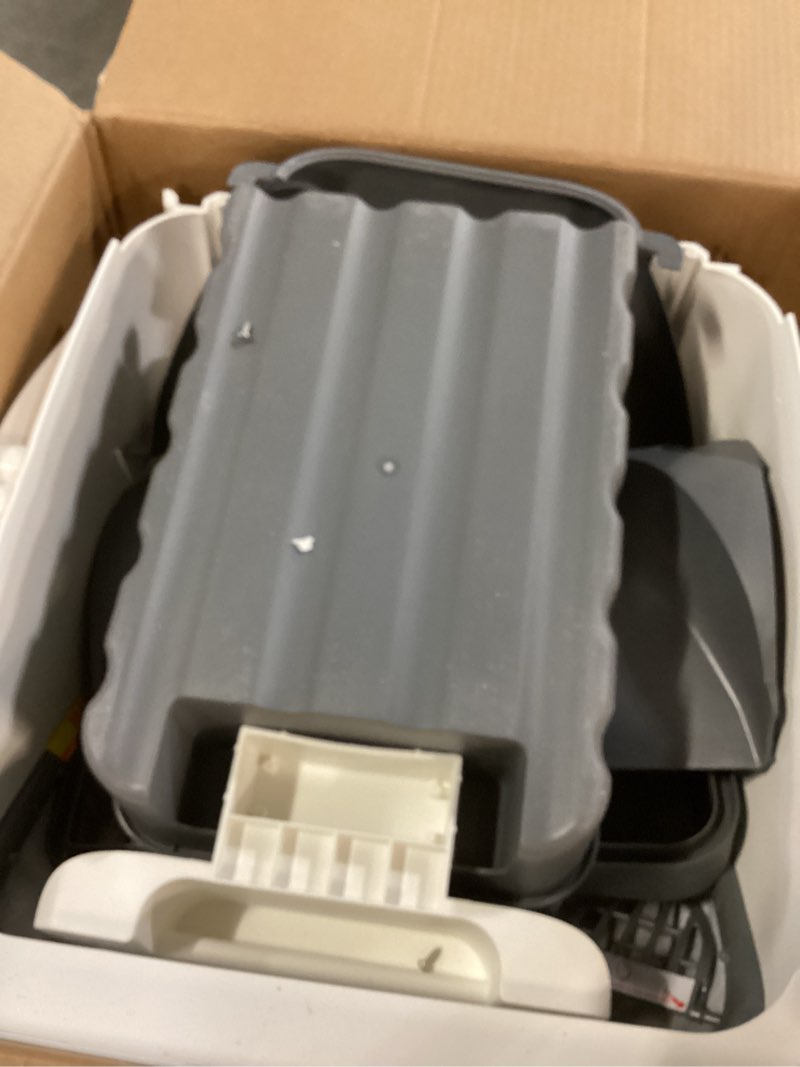 Condition photo showing As Is for Automatic Cat Litter Box Self Cleaning - App Control, Open-Design, Smart Health Monitor, Suitable for Medium Cats and Kittens, Anti-Pinch Safety, Quiet Operation, A Trusted Companion for Life - White