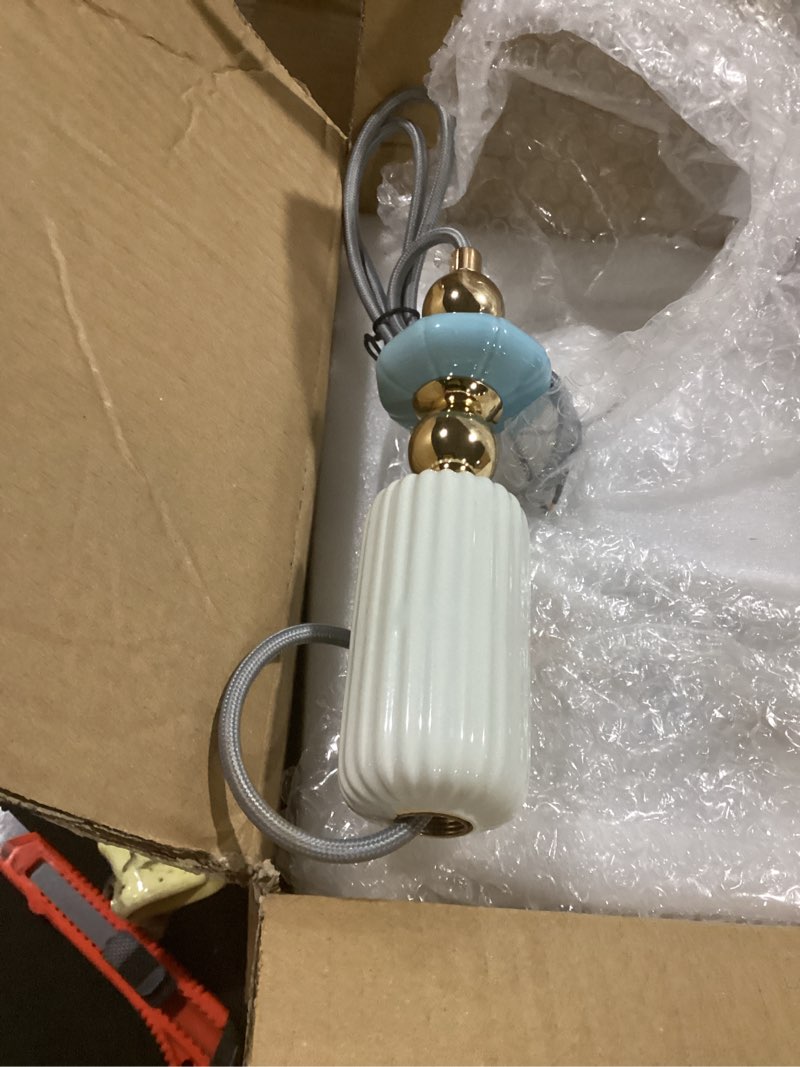 Condition photo showing Good Condition for falinnead pendant light modern pendant lighting fixture hanging lamp milk white glass hanging light 