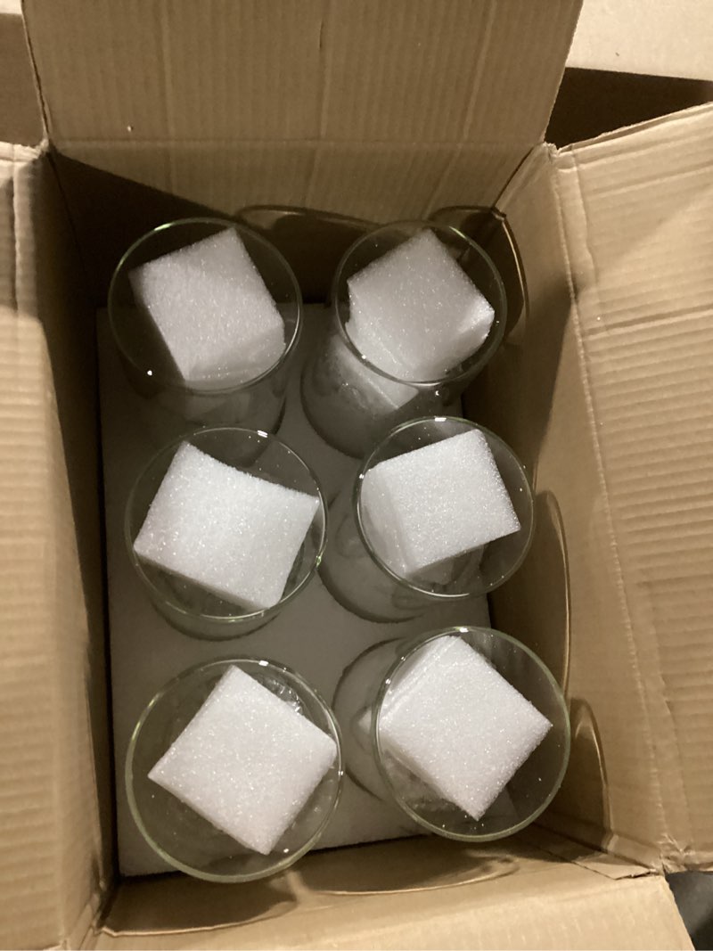 Condition photo showing New/Like New for 24 pack thick glass cylinder vases 4,6,9,12 inch tall clear flower vase hurricane floating candle holder for table centerpiece wedding home decor 24 pack (4,6,9,12 inch )