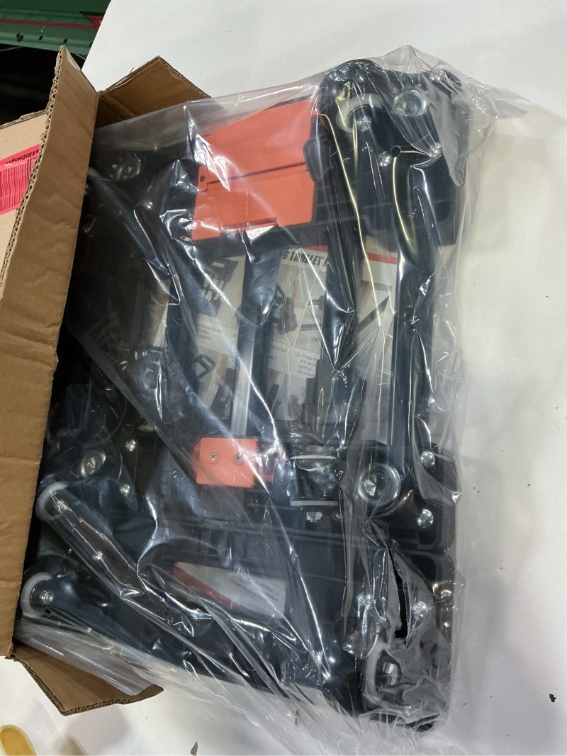 Condition photo showing New/Like New for voipvvii folding hand truck 500lbs, portable heavy duty dolly cart, 6 wheels collapsible luggage cart with 2 elastic ropes - compact trolley cart for easy moving - ideal hand cart for travel and more black 1.70