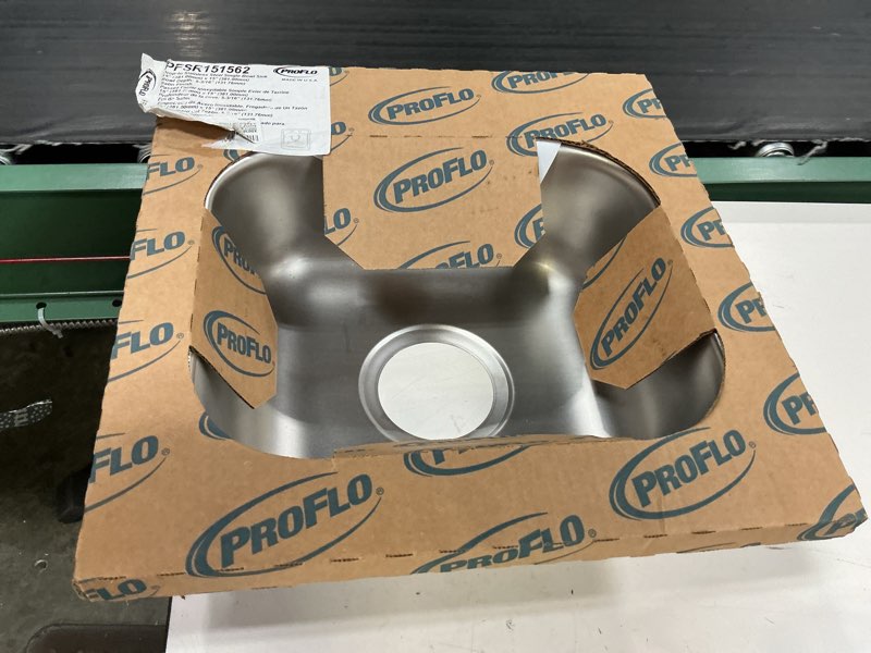 Condition photo showing New/Like New for proflo 15-in l x 15-in w stainless steel drop-in residential bar sink
