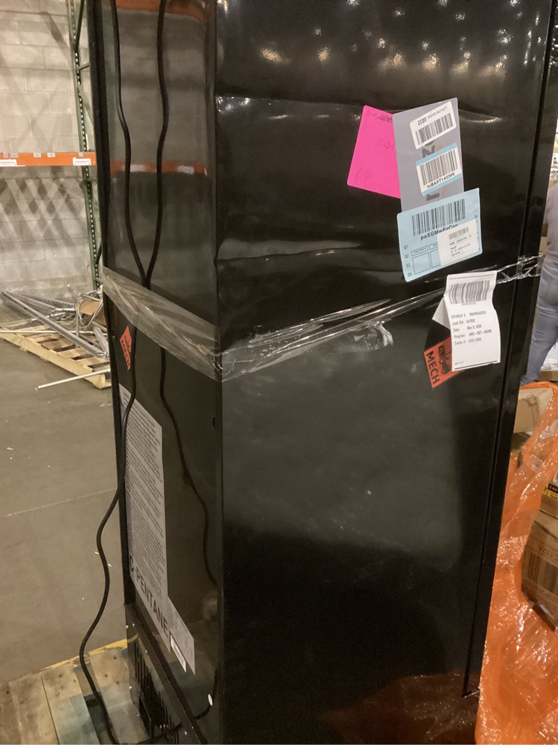 Condition photo showing As Is for Tylza Commercial Refrigerator with Glass Door Display Beverage Fridge, 350L Upright Beverage Cooler Merchandiser with Rebound Door, Fast Cooling, Low Noise, Black 350L Commercial Display Fridge(Single Door)