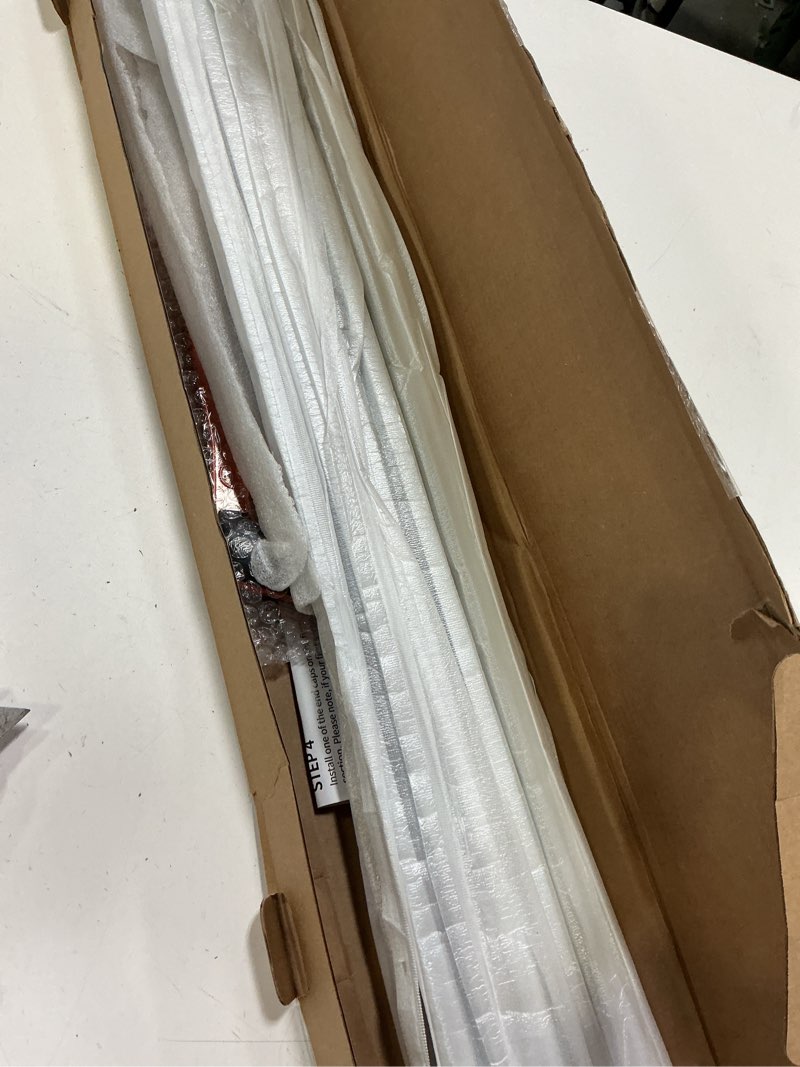 Condition photo showing New/Like New for felidesign ceiling curtain track, room divider rail set, white, 6ft-9ft | heavy duty aluminum curtain track ceiling/wall mounted for living room, bedroom & sliding door, includes roller hooks & saw white 6-9ft (3-piece)