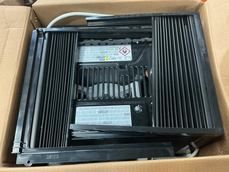 Condition photo showing As Is for midea 6 000 btu 115v window air conditioner with comfort sense remote  up to 250 sq. ft.  black  maw06r1wbl-t  new
