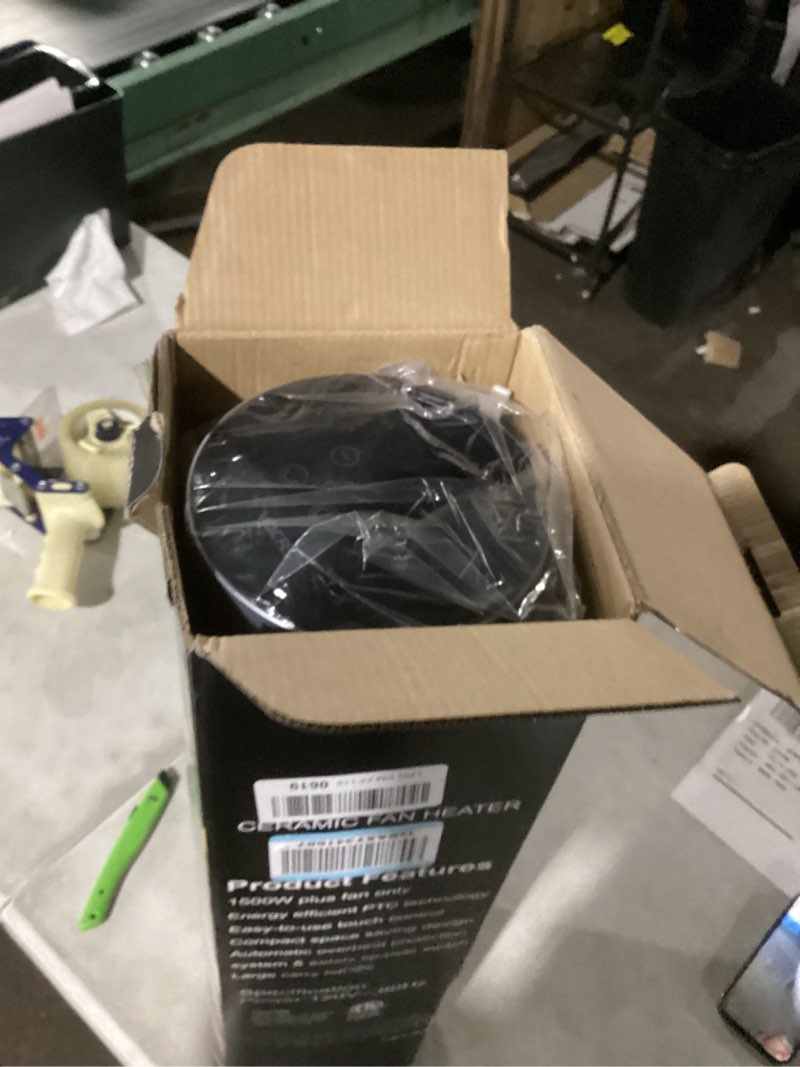 Condition photo showing As Is for Space Heater for Indoor Use with Remote - 70° Oscillating Tower Electric Heater, 24 Inchs, 12H Timer, 1500W Quiet PTC Ceramic Heating with Thermostat, Fast Safety Heat for Office, Home, Bedroom