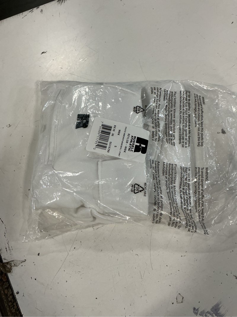 Condition photo showing Good Condition for russell athletic youth piped diamond series knicker 2.0 white/black size s