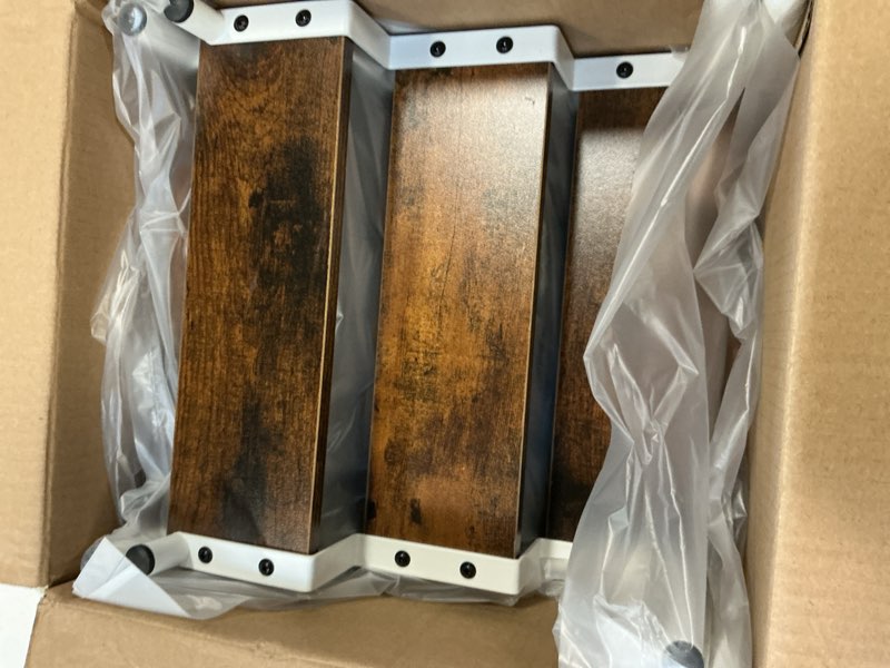 Condition photo showing Good Condition for Wooden Display Stand Riser, 3 Tier Perfume Organizer Stand Cupcake Stand Holder, Tiered Display Stand Risers Display Shelf for Home and Shop (White, 4 pcs)