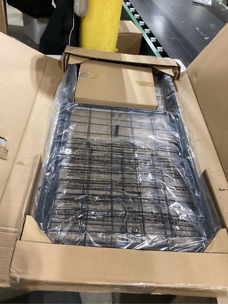 Condition photo showing As Is for Amazon Basics Foldable Shopping Utility Cart with 360-Degree Wheels, Easy Assembly, Black, X-Large