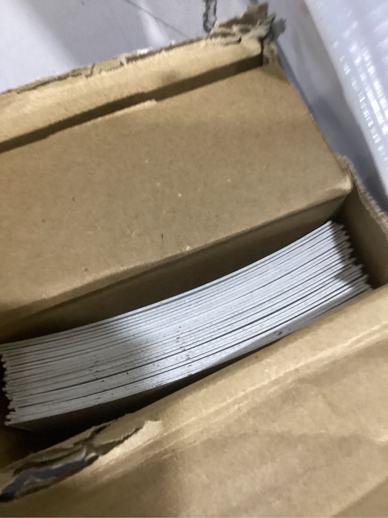 Condition photo showing As Is for project source room darkening vertical 3.5-in slat width 78-in x 84-in cordless white vinyl room darkening vertical blinds