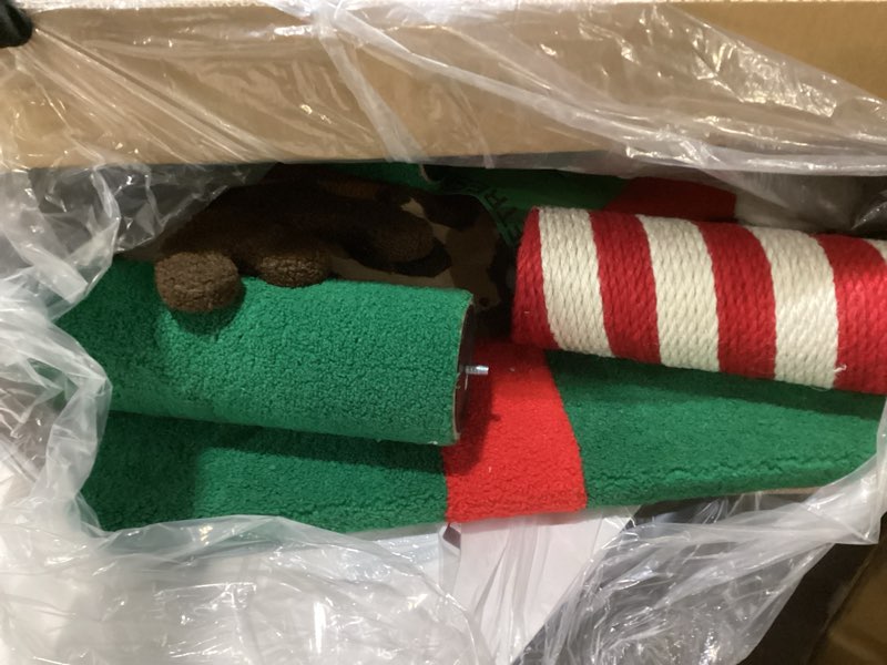 Condition photo showing New/Like New for VETRESKA Christmas Cat Tree for Indoor Cats, 38.6" Multi Level Soft-Touch Cat Tower with Scratching Post, Large Scratching Post, Santa Claus, Reindeer and Snowman 38.6'' Festive Friends