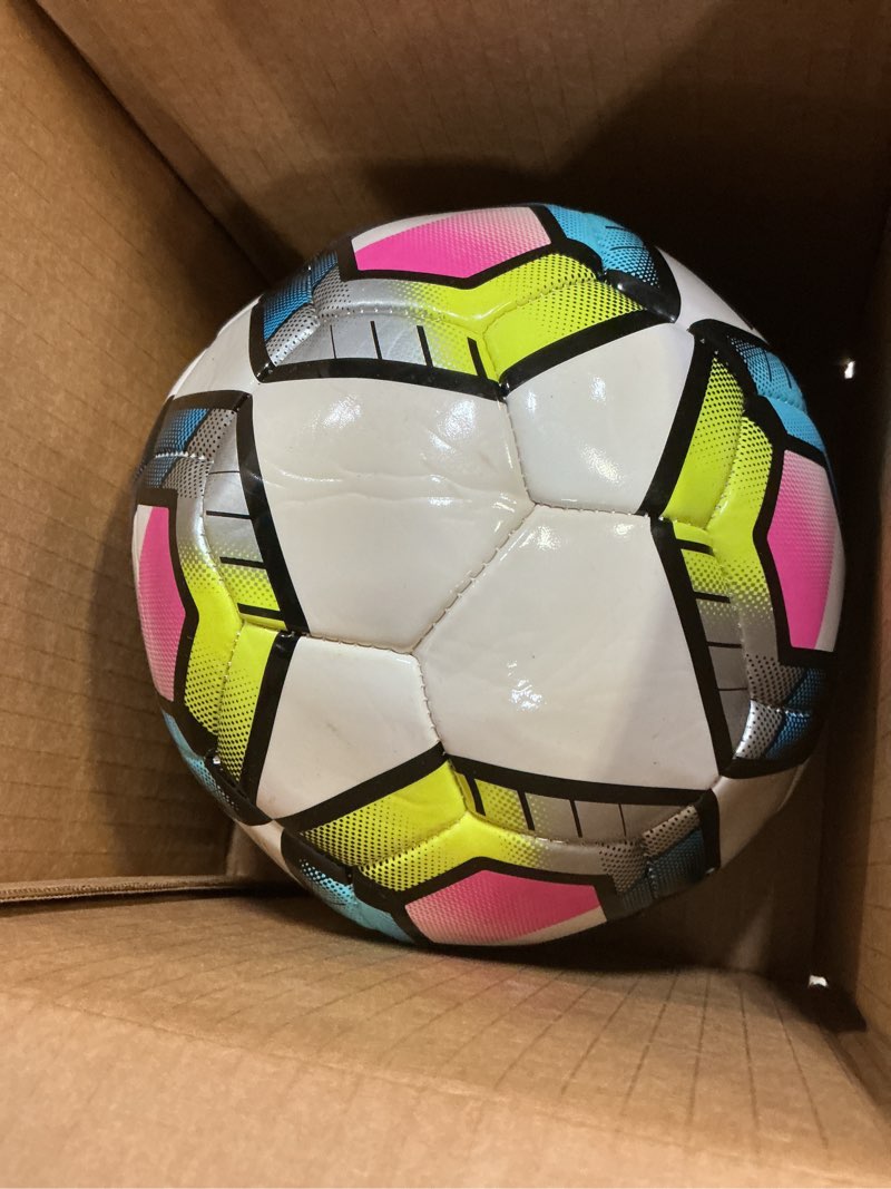 Condition photo showing As Is for Franklin Sports Futsal Ball - Official Size Futsal Soccer Ball - Indoor and Outdoor - Size 3 Junior and Size 4 Official 3 1 Inflated Ball