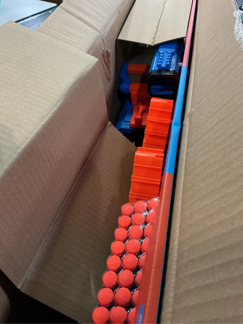 Condition photo showing Good Condition for x-shot insanity motorized rage fire by zuru 72 darts, air pocket technology darts, dart storage, blasting power, auto feeding belt, tripod & scope, outdoor toy for boys, girls, teens, adults