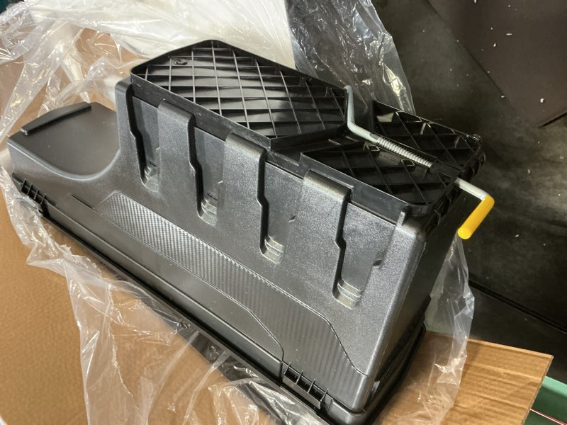 Condition photo showing As Is for gearlast truck bed storage box with password lock for for 2019-2023 chevy/gmc silverado/sierra 1500,drivers side,30l, black 2019-2023 driver side