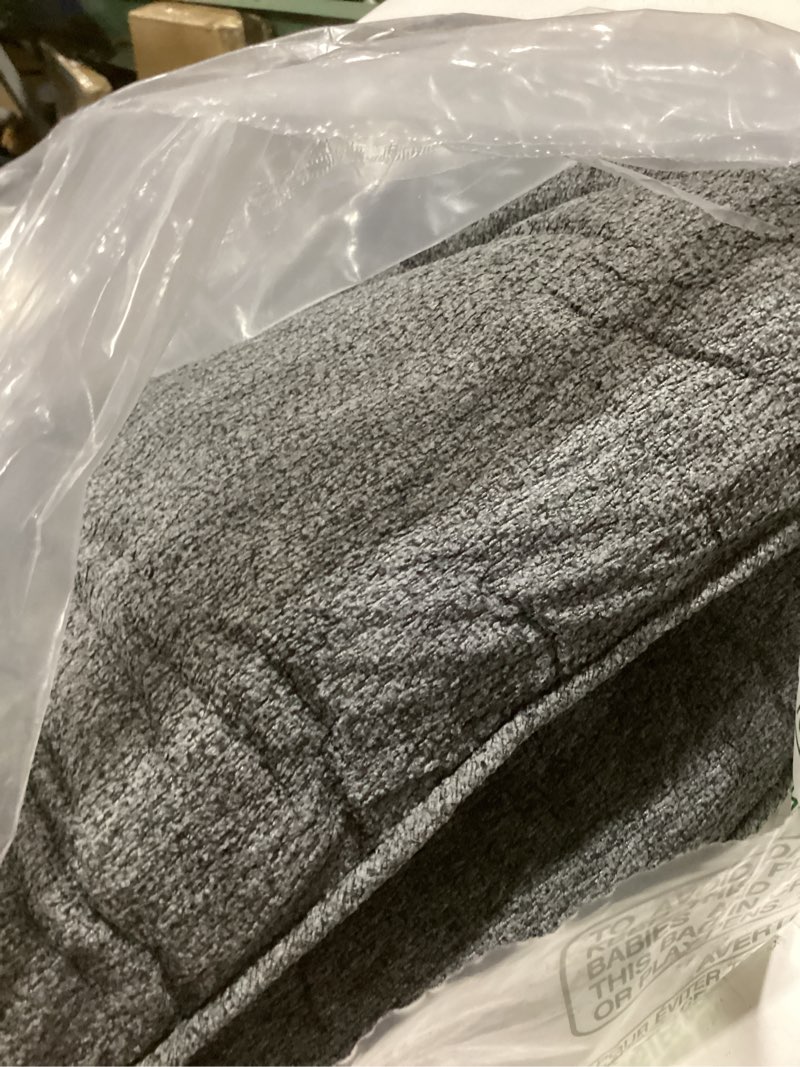 Condition photo showing Good Condition for chair cushions set of 2 for dining chairs, 16.5"x15.5" kitchen chair pads with memory foam, non-slip bottom & ties, tufted indoor seat cushions for home use – dark grey 16.5 x 15.5 x 3 inch dark grey 2