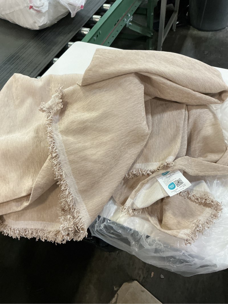 Condition photo showing As Is for MYSKY HOME Oversized Sofa Covers Couch Covers for 3 Cushion Couch Sofa Pet Friendly, L Shaped Couch Cover Sectional Couch Cover Non Slip Furniture Protector for Kids, 91"x150", Sand 91" x 150" Sand