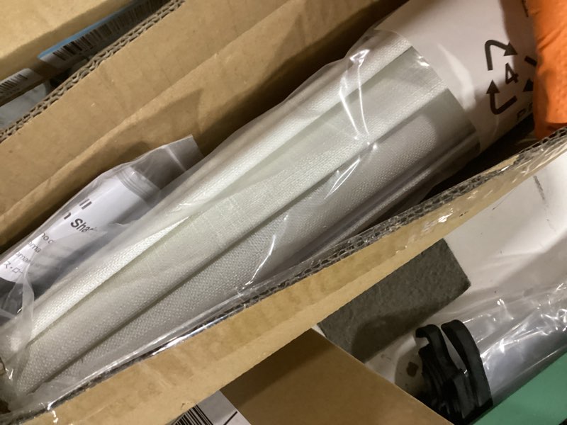 Condition photo showing New/Like New for lazblinds no tools no drill cordless roman shades for windows, blackout thermal insulated uv blocking window blinds, lightweight fabric blinds for indoor windows, 33" w x 60" h, blackout - white white 33" w x 60" h