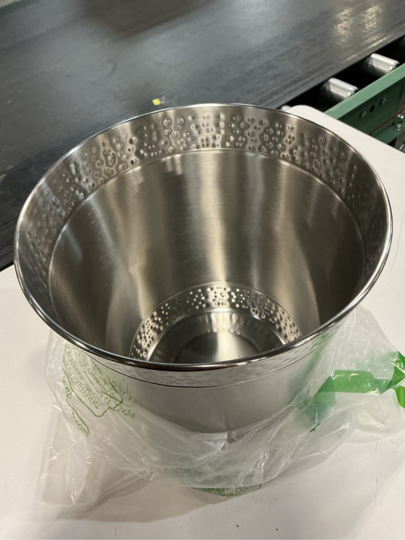 Condition photo showing Good Condition for bino metal waste basket for home, office, bathroom, dorm, kitchen and more | trash can bin for bedroom | desk trash can | home essentials matte/hammered
