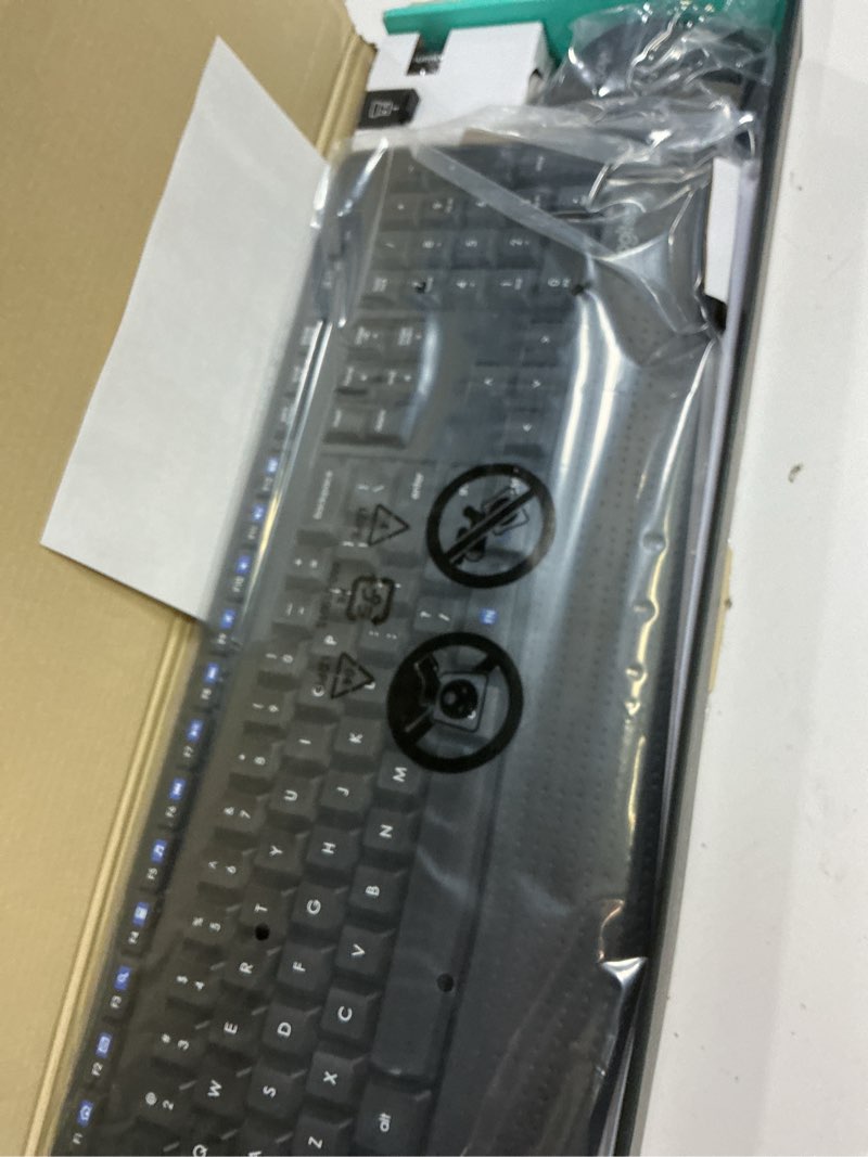 Condition photo showing Good Condition for Logitech MK345 Wireless Keyboard and Mouse Combo with Palm Rest, 2.4 GHz USB Receiver, Compatible with PC, Laptop, Black Combo 1 Pack