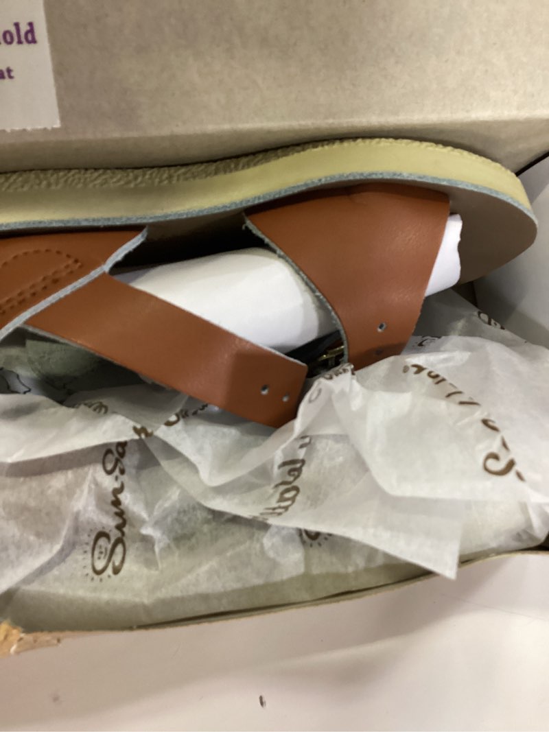 Condition photo showing New/Like New for sun-san surfer infant leather sandals toddler (1-4 years) 7 toddler tan