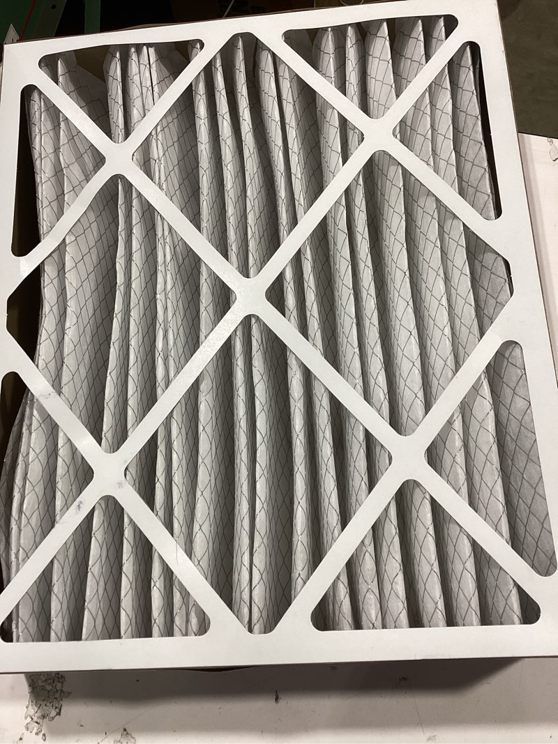 Condition photo showing As Is for filtrete 20-in w x 25-in l x 5-in merv 12 1550 mpr allergen, bacteria and virus electrostatic pleated air filter