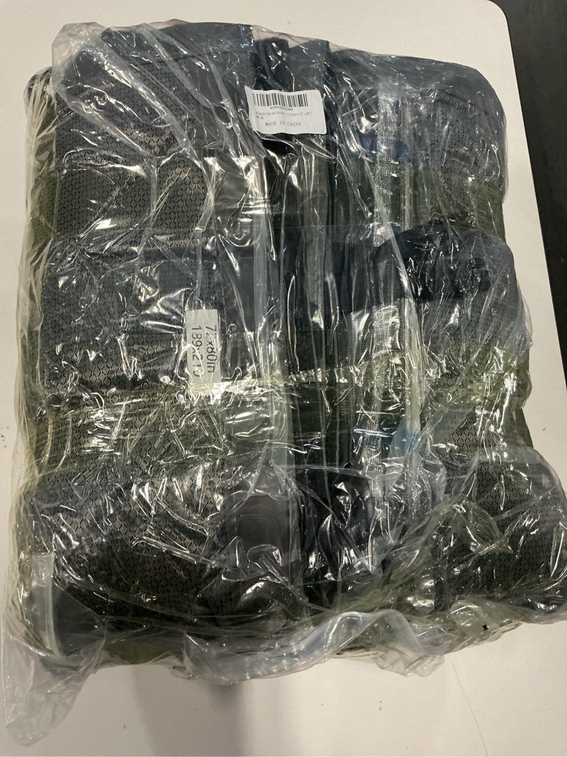 Condition photo showing New/Like New for Magnetic Thermal Insulated Door Curtain,Fits Door Size 72'' x 80'', Durable Oxford Cloth Thicken Cotton Fiber Fill, Temporary Doors Insulation Cover,Soundproof Weatherproof Doors Blanket Gray Fits Doors to 72'' x 80''