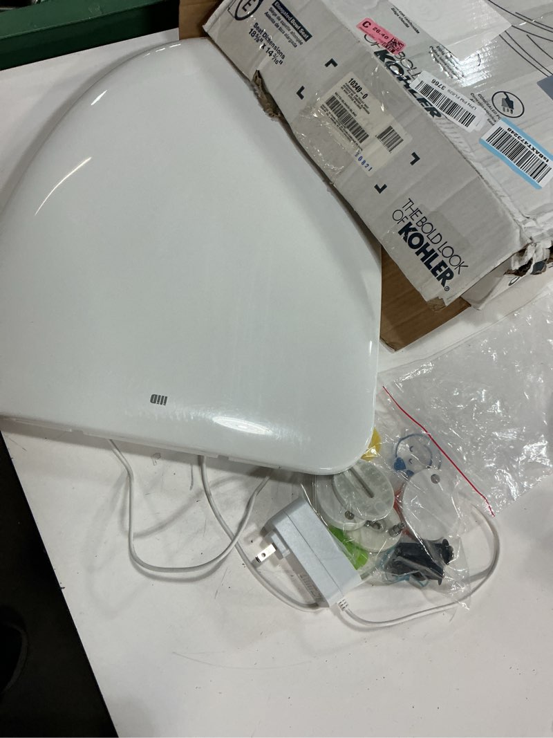 Condition photo showing Good Condition for KOHLER 10349-0 PureWarmth Heated Elongated Toilet Seat, Soft Close Toilet Seat, Quiet-Close, Slow Close, Night Light, White Elongated White