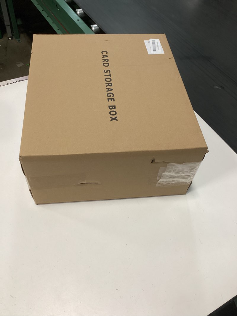 Condition photo showing New/Like New for trading card storage box for 3" x 4" 35pt toploaders 600+, sturdy secure large capacity hard case with 6 foam stoppers, fits toploader magnetic holders mtg baseball sports card storage box case
