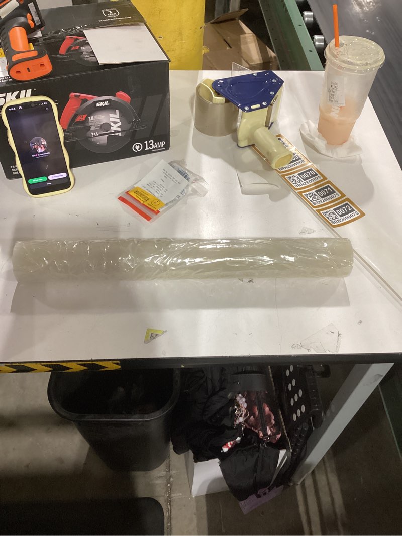 Condition photo showing As Is for Project Source 1.66-ft x 75-ft Clear 2.499-mil Light-duty Plastic sheeting