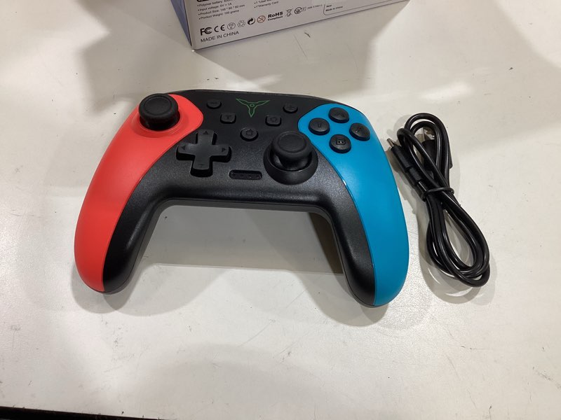 Condition photo showing Good Condition for wireless switch controller for nintendo switch/switch 2/lite/oled controller, switch controller with a mouse touch feeling on back buttons, extra switch pro controller with wake-up,programmable, turbo function red+blue