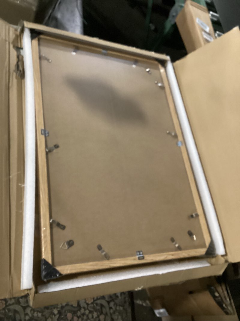 Condition photo showing Good Condition for 20x30 Frame Set of 2, Natural Oak Wood Style - Display 16x24 Picture with Mat or 20 x 30 Poster without Mat, Wall Mounting Horizontal and Vertical Natural Oak 20x30 in