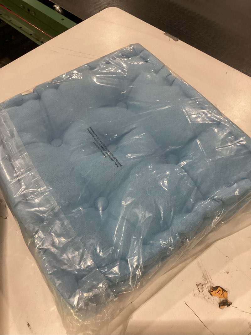 Condition photo showing New/Like New for Trenton Gifts Tufted Support Seat Cushion for Living Room Furniture/Patio Chairs. Polyester Filling. 15" L x 15" W (Blue)