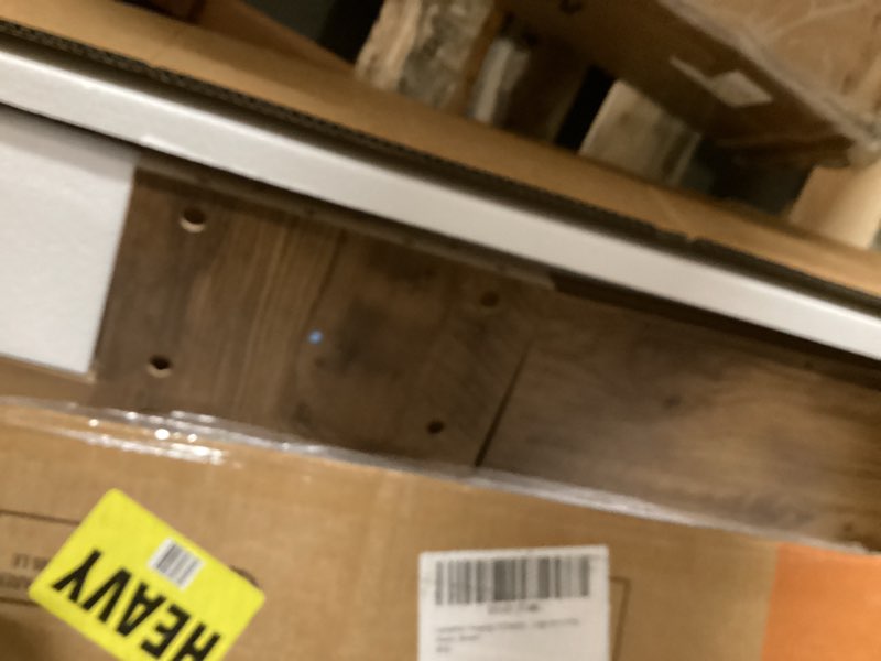 Condition photo showing New/Like New for WAMPAT Floating TV Stand, 70 inch Media Console for 75 inch TV, Wall Mounted Storage for Living Room, Brown