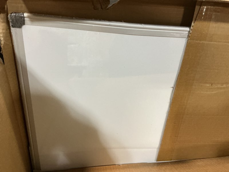 Condition photo showing Good Condition for vusign 36" x 24" magnetic whiteboard for wall, dry erase board with silver aluminum frame, hanging white board for office, home, classroom – includes 1 eraser, 2 multicolor markers & 4 magnets 36'' x 24''