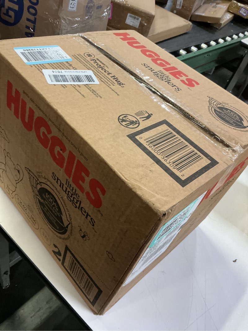 Condition photo showing New/Like New for Huggies Size 2 Diapers, Little Snugglers Baby Diapers, Size 2 (12-18 lbs), 186 Count (3 Packs of 62), Packaging May Vary Size 2 186
