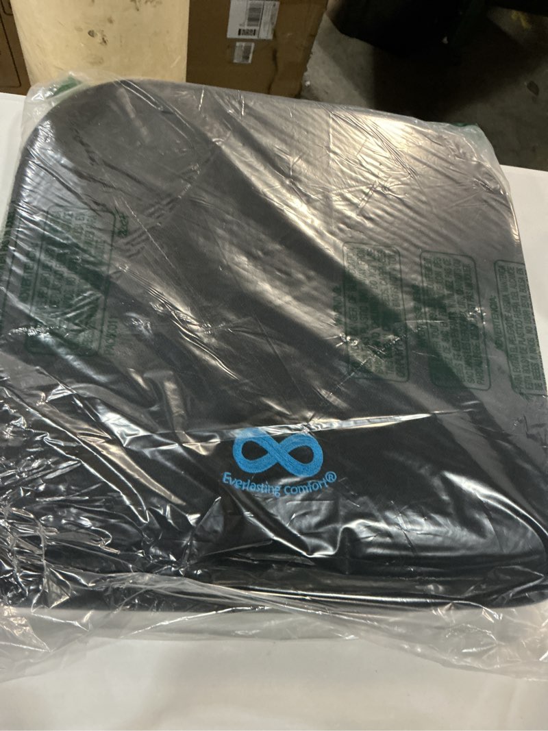 Condition photo showing New/Like New for everlasting comfort ventilated wheelchair cushions for pressure relief - gel memory foam wheel chair seat cushion pad for seniors and adults & pain relief - soft non-slip cover - office accessories a. black gel infused
