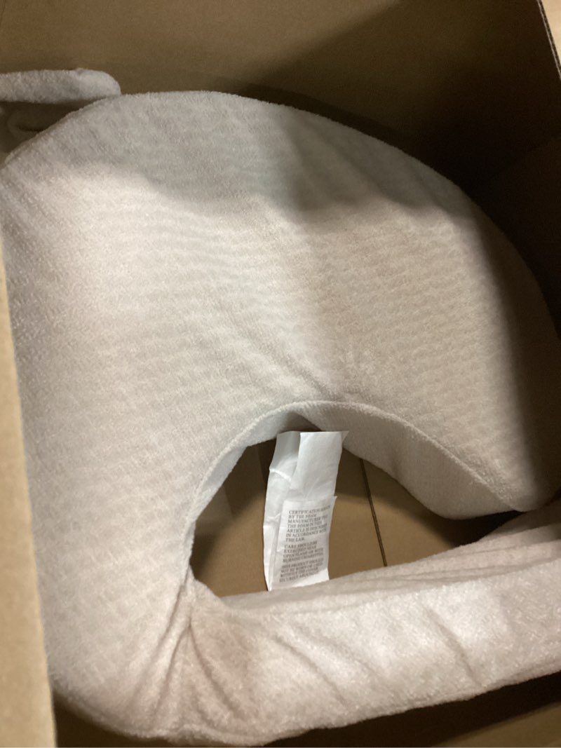 Condition photo showing As Is for My Brest Friend Nursing Pillow - Deluxe - Enhanced Comfort w/Slipcover - Ergonomic Breastfeeding Pillow for Ultimate Support for Mom & Baby - Adjustable Pillow W/Handy Side Pocket, Soft Sand