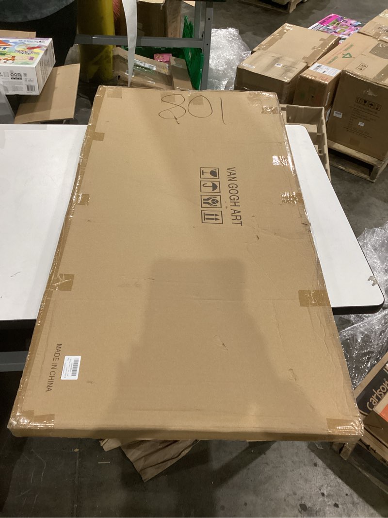 Condition photo showing As Is for Large Framed Tree of Life Gold Wall Art, Modern Canvas Prints Paintings Artwork for Walls, Luxury Go