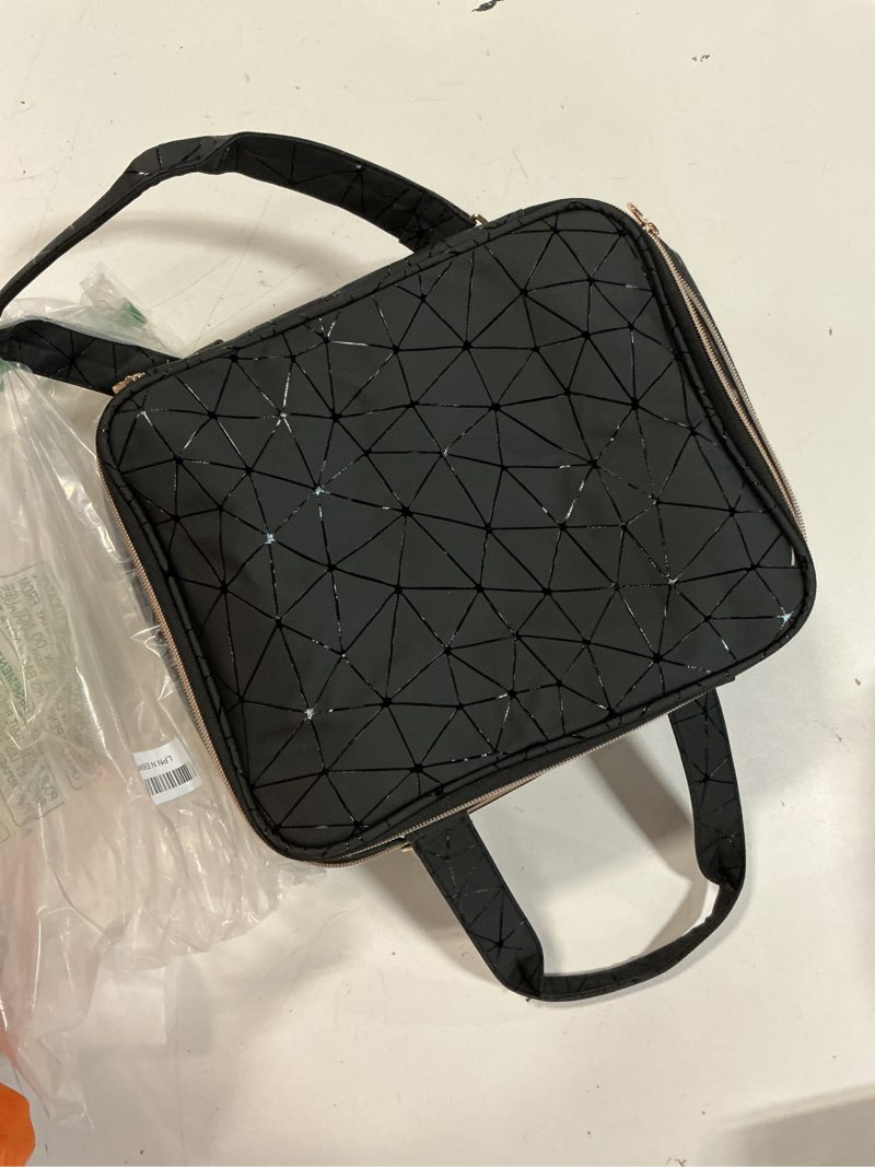 Condition photo showing New/Like New for uross nail polish organizer bag holds 42 bottles nail polish & nail lamp, gel nail polish organizers and storage box for nail tech, nail kit supplies organizer case - black large - 11 x 9.5 x 9.5 inch (42 bottles) black