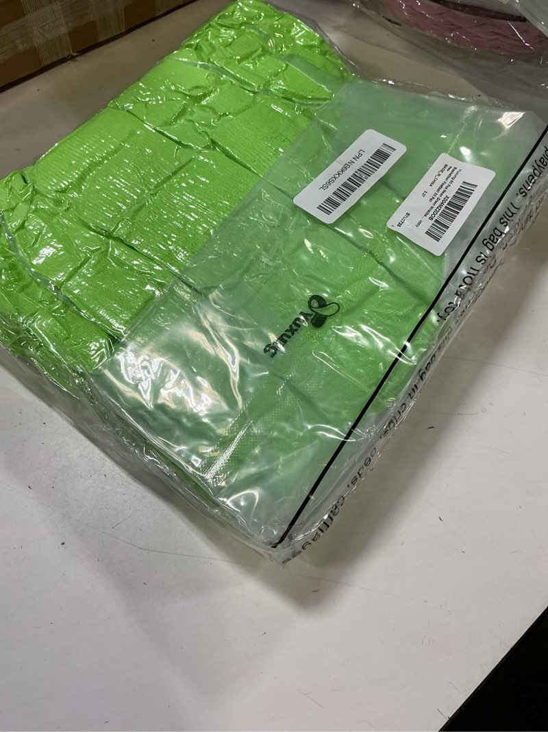 Condition photo showing New/Like New for yuxung 60 pcs neon green wristband bulk sweatband neon 80s sports tennis wristband thick cotton gymn